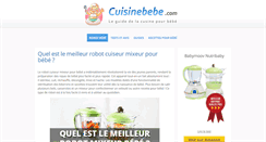 Desktop Screenshot of cuisinebebe.com