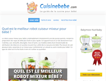 Tablet Screenshot of cuisinebebe.com